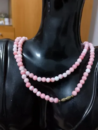 Collana simil corallo rosa