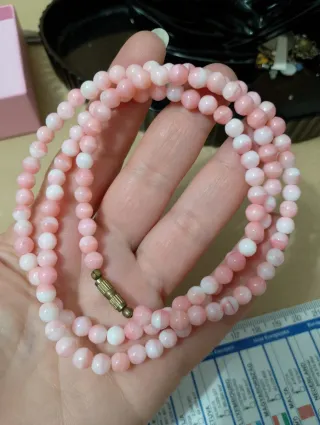 Collana simil corallo rosa