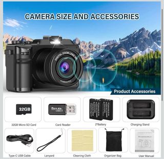 Macchina Fotografica Digitale 4K 64MP 18X Zoom