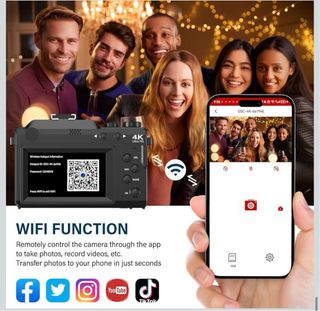 Macchina Fotografica Digitale 4K 64MP 18X Zoom