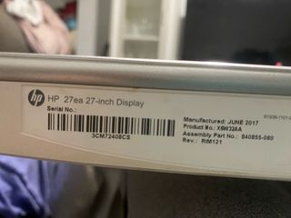 Monitor HP Negro y Plateado(sin cable)