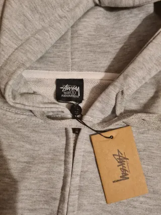 Felpa Stussy con cappuccio grigia nuova