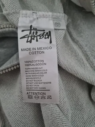 Felpa Stussy con cappuccio grigia nuova