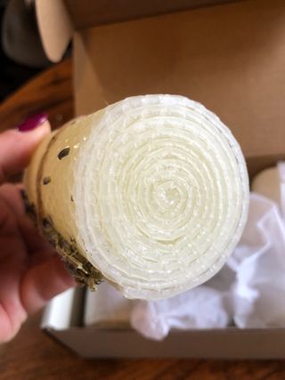 Conjunto de velas cera abelha com lavanda