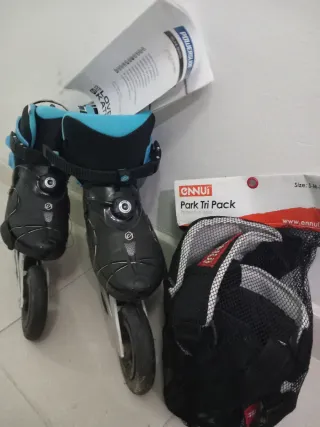 Patines en línea y protecciones