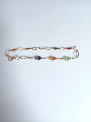 Pulsera de oro con circonitas