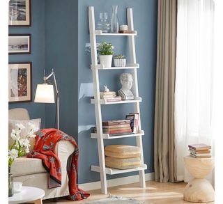 Estantería Escalera Blanca Madera.