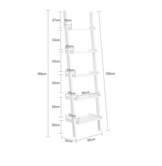 Estantería Escalera Blanca Madera.