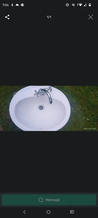 Lavabo Roca + Grifo Blanco Porcelana