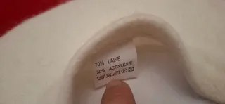 Cappello basco lana bianco