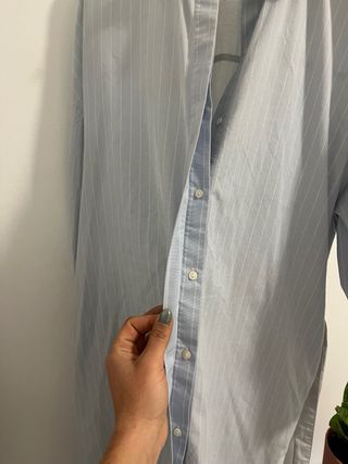 Vestido camisero rayas lazo