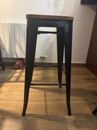 Taburetes altos cocina metal y madera