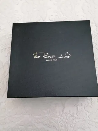 Stivaletti Via Roma 15 neri con dettagli rossi