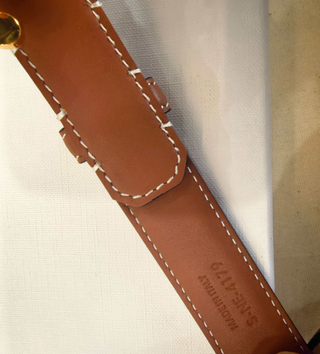 Cintura Celine Marrone con Fibbia Dorata