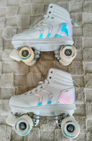 Patines Oxelo blancos, poco uso. Talle 36