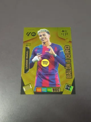 Carta Adrenalyn Balón de Oro Lamine Yamal