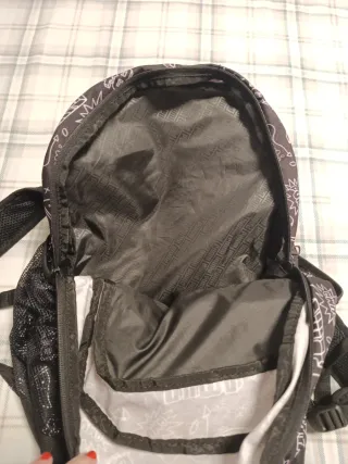 Mochila Puma Negra con Dibujos Blancos