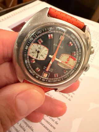 Reloj Cronógrafo Suizo Vintage ANCRE Valjoux 7734.