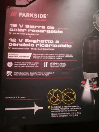 Sierra de calar Parkside 12V