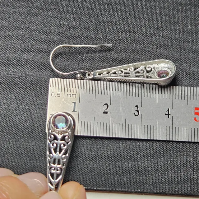 Pendientes Plata 925 Topacio Místico