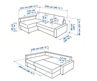 Sofá cama chaiselong friheten ikea