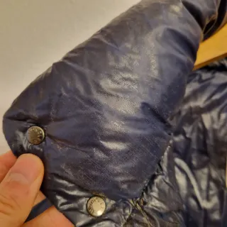 Chaleco de plumas azul talla S estilo Tibb