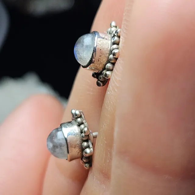 Pendientes Plata 925 Piedra Luna