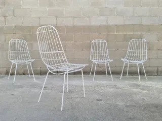 4 sillas de jardin. Vintage, 70s.