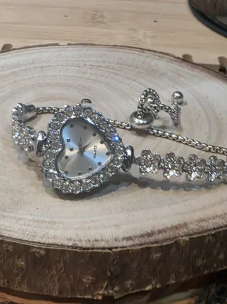 Reloj Corazón Plata Pedrería