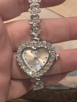 Reloj Corazón Plata Pedrería