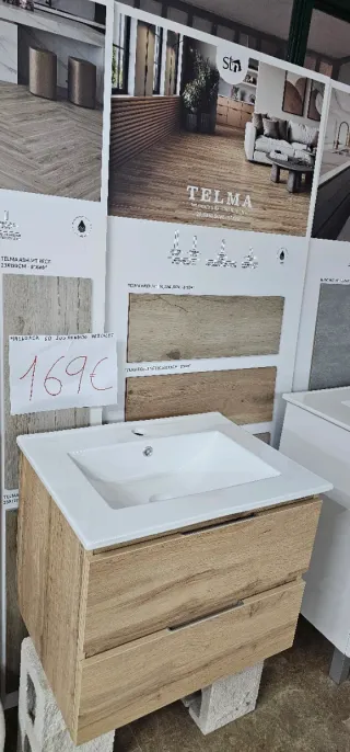 Muebles de baño con lavabo de cerámica
