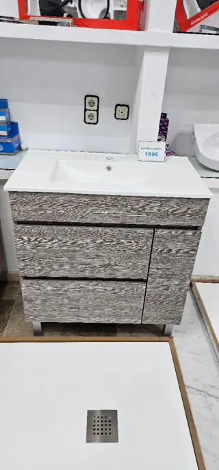 Muebles de baño con lavabo de cerámica