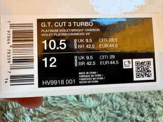 Zapatillas Nike GT CUT 3 Turbo Rosa/Rojo