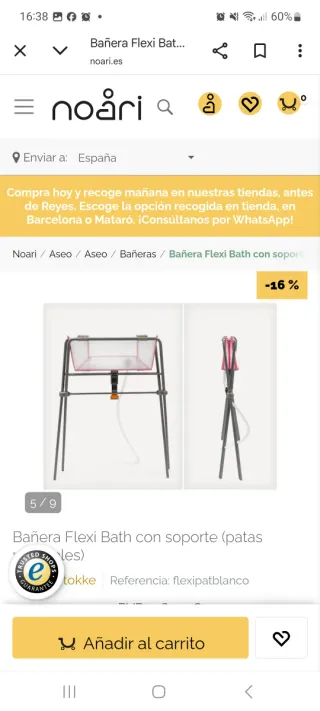 Soporte patas bañera bebé