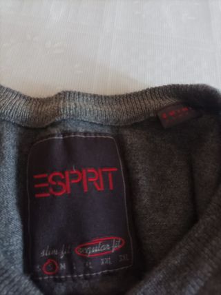 Maglione Esprit Uomo Grigio Scollo V - S