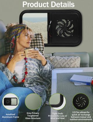 Finestra per camper con ventola 12V 700x400 mm