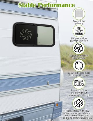 Finestra per camper con ventola 12V 700x400 mm