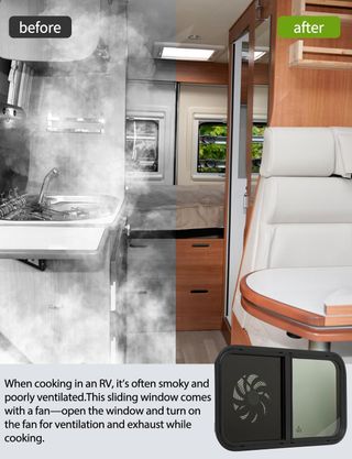 Finestra per camper con ventola 12V 700x400 mm