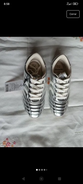 Zapatillas Seaside plateadas mujer