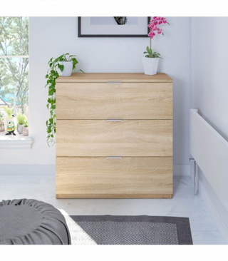 Comoda 3 Cajones. Roble