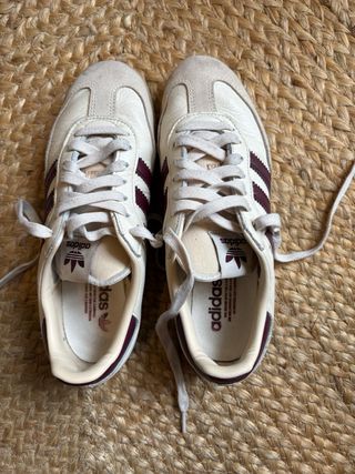 Adidas Samba Zapatillas Piel Beige/Morado