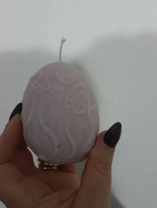 Candela decorativa con coniglietto