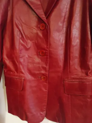 Chaqueta cuero roja Mauritius T.36