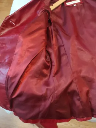 Chaqueta cuero roja Mauritius T.36