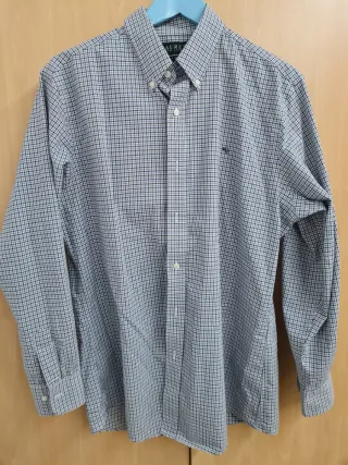 Camicia Ralph Lauren a Quadri Blu, Grigio e Bianco
