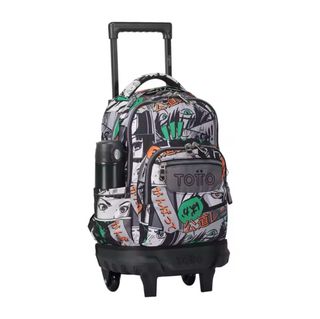 Mochila Totto con ruedas y diseño anime