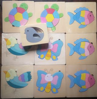 *Nuevos* Lote 10 Rompecabezas Madera Infantil