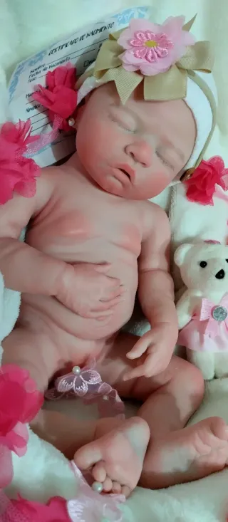 Bebé Reborn Silicona Completa 44cm