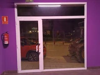 Puerta lacada blanca con cristal