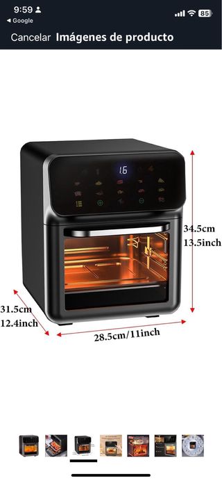 Freidora de aire negra, Marca: PUCHEN